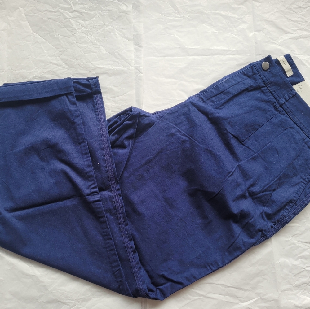 Navy High Rise Classic Rolled Hem Trousers NWT